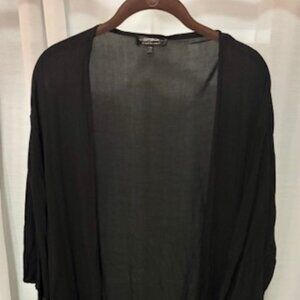 Cotton On Black Fringe Kimono/Cover